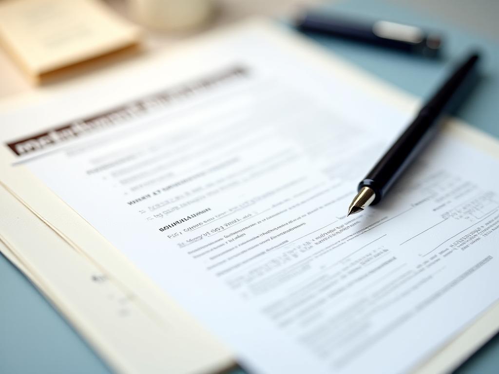 Civil partnership documents and a fountain pen on a neat office desk